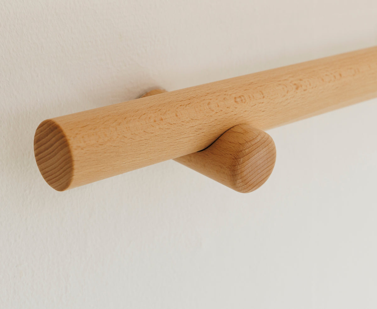 Halterung für Gardinenstange Buche