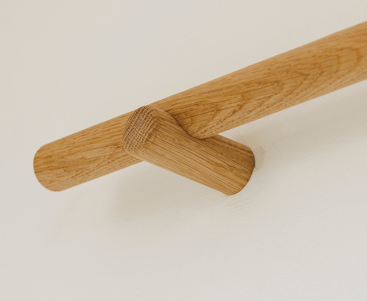 Halterung für Gardinenstange Eiche