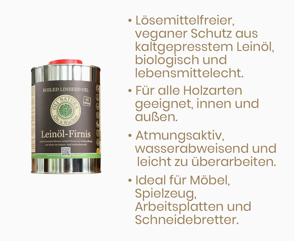 OLI-NATURA Leinöl-Firnis 1 Liter